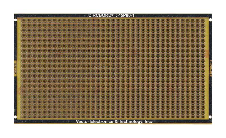 Vector Electronics 45P80-1 Pc Board, Epoxy Glass Composite, 1.57Mm