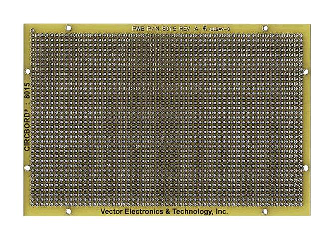 Vector Electronics 8015 Pc Board, Epoxy Fibreglass, 1.57Mm