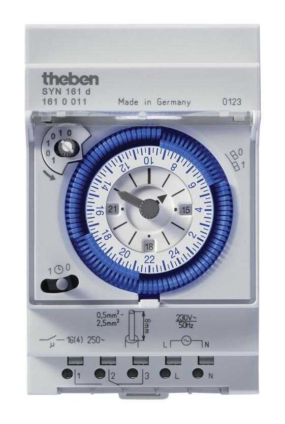 Theben Syn161D Time Switch, Analogue, Spdt, 16A, 230Vac