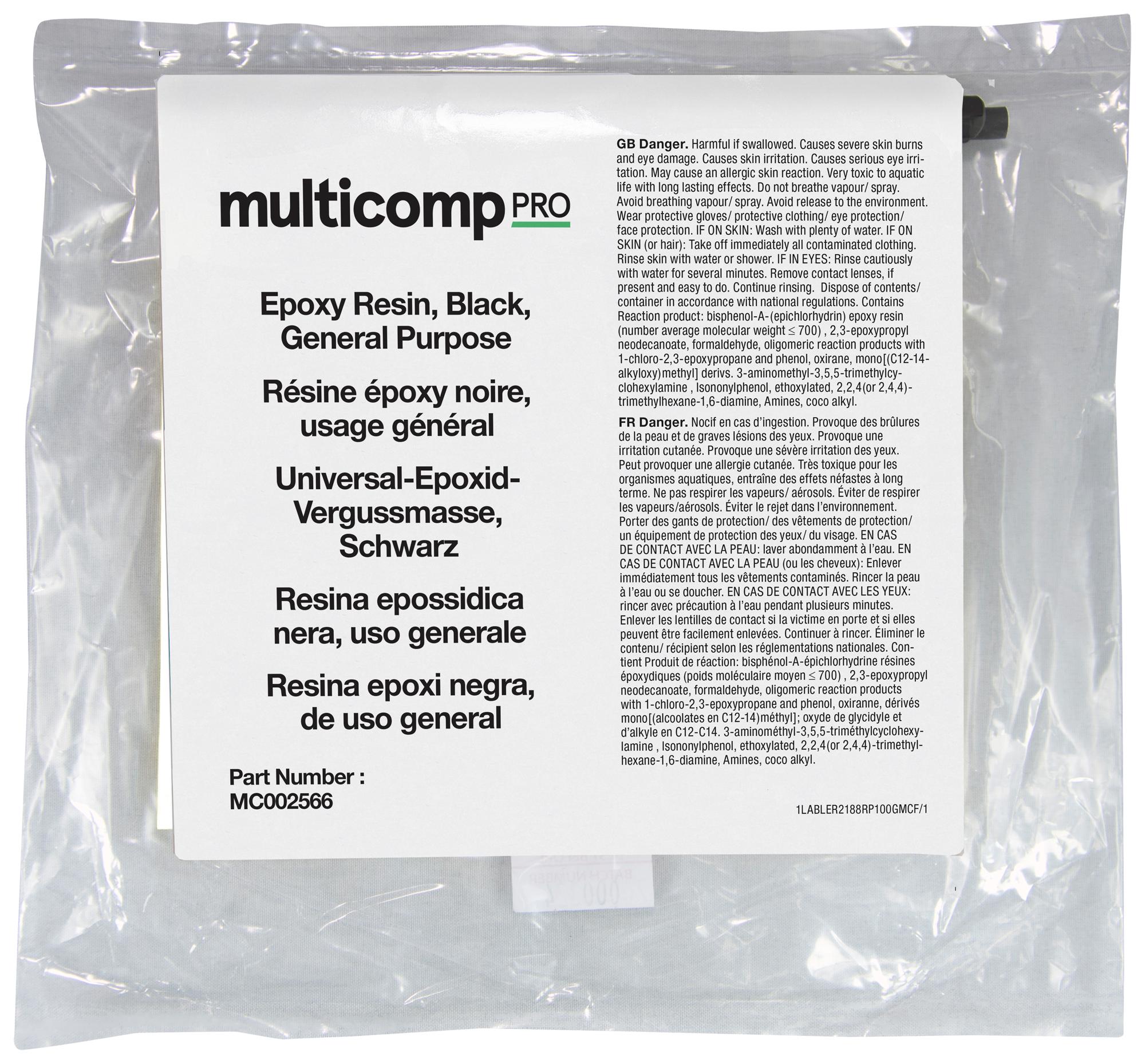 Multicomp Pro Mc002566 Epoxy Resin, Packet, Black, 100G