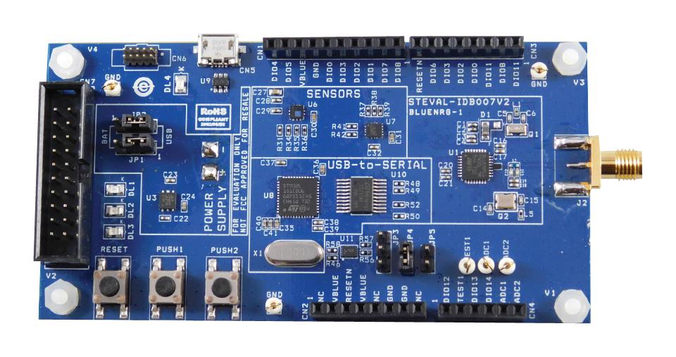 Stmicroelectronics Steval-Idb007V2 Eval Board, Bluetooth Low Energy, Soc