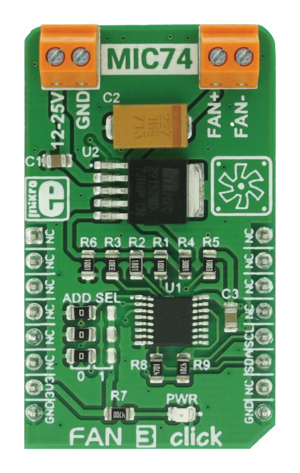 Mikroelektronika Mikroe-2841 Fan 3 Click Board