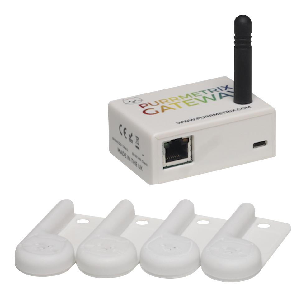 Purrmetrix Pmtx040004 Starter Bundle-Small, 4 Sensor, Gateway