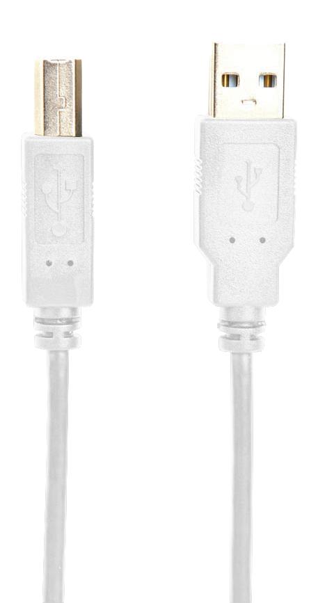 Multicomp Mc002736 Usb Cable, 2.0 Plug A-B, 10Ft, White