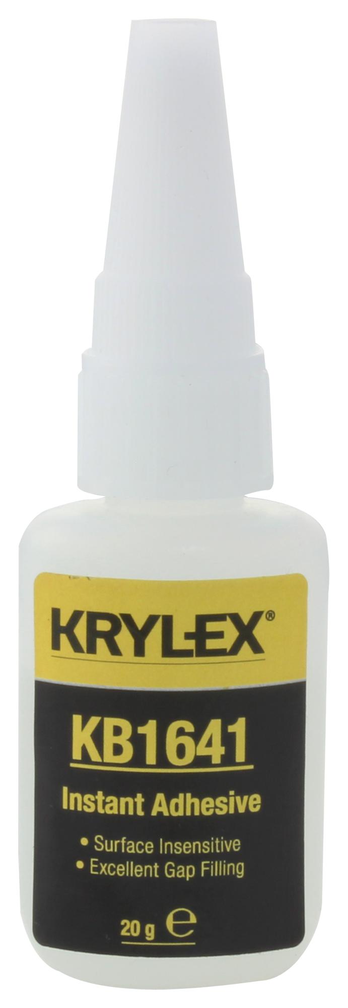 Krylex Kb1641, 20G Adhesive, Cyanoacrylate, Bottle, 20G