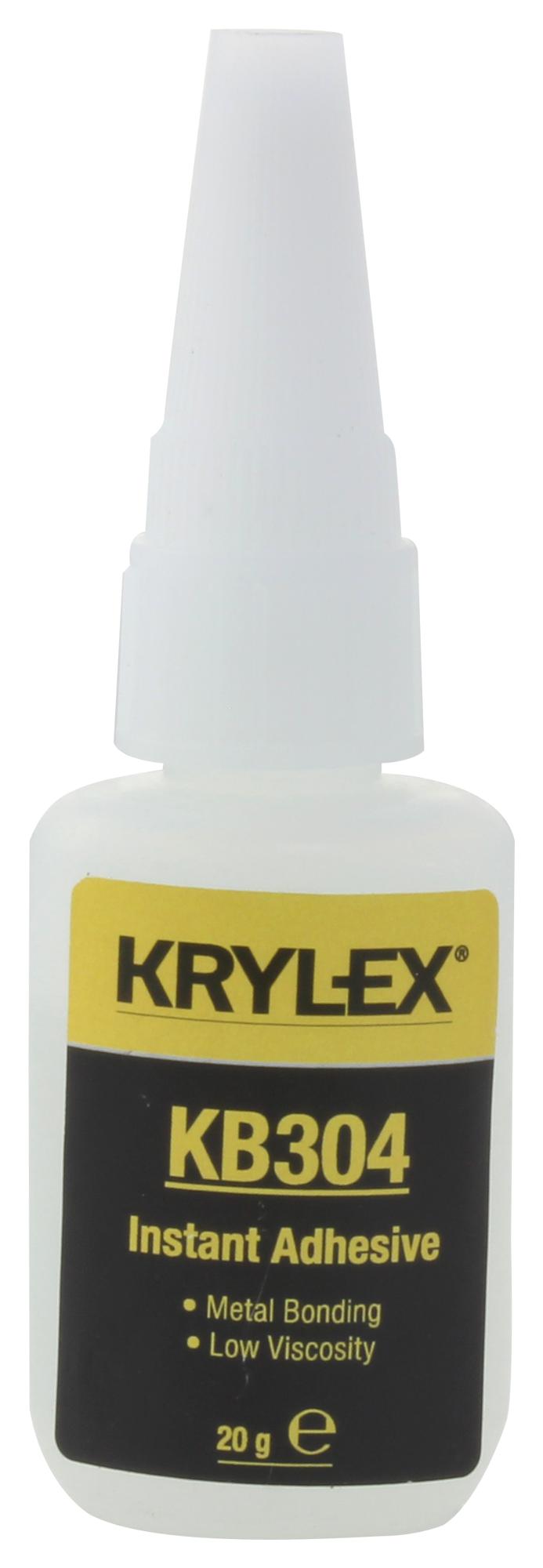 Krylex Kb304, 20G Adhesive, Cyanoacrylate, Bottle, 20G