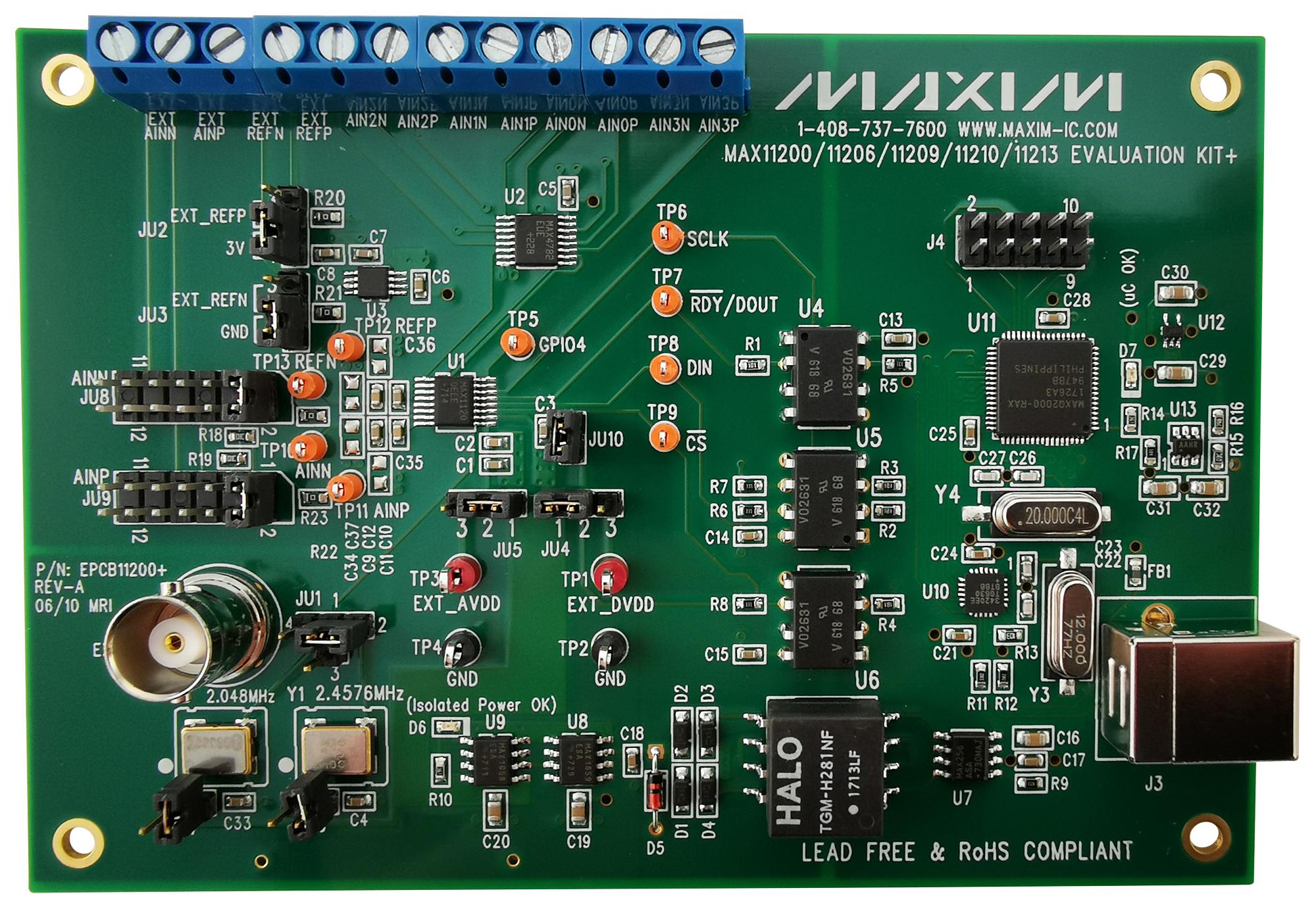 Analog Devices Max11200Evkit+ Evaluation Kit, Delta-Sigma Adc