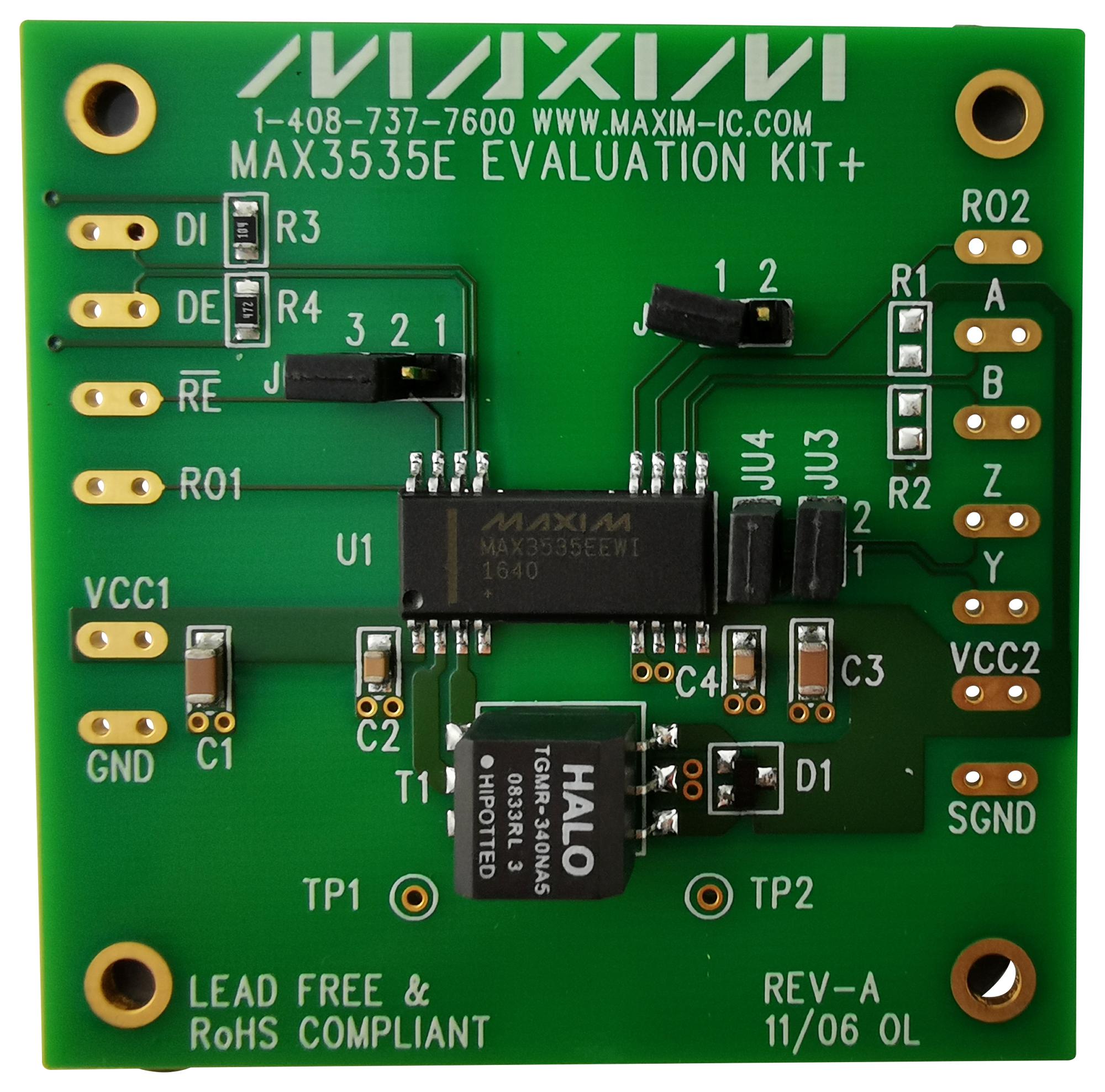 Analog Devices Max3535Eevkit+ Eval Kit, Isolated Rs-485/rs-422 Txrx