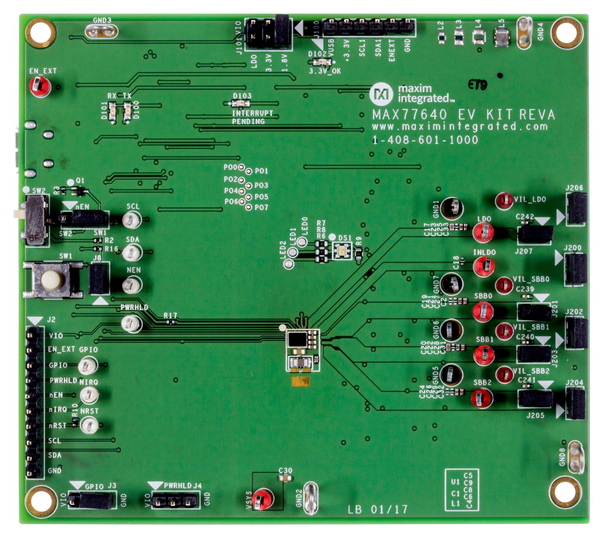 Analog Devices Max77641Evkit# Eval Bord, Multifunctin Power Management