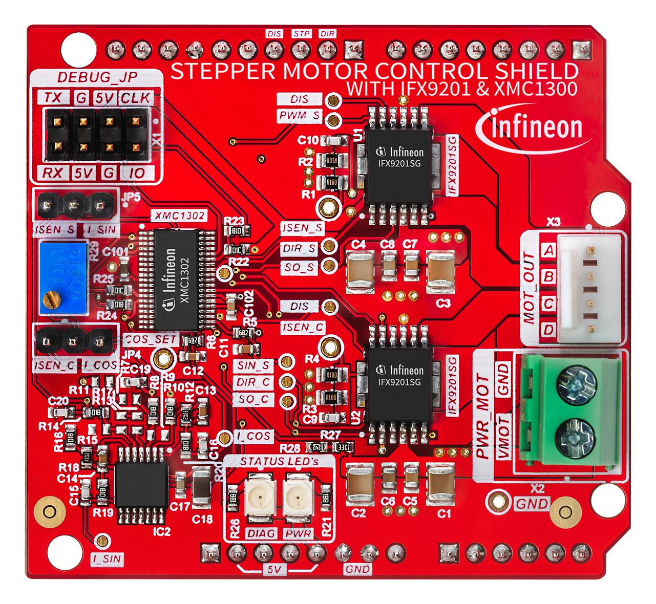 Infineon Kitxmc1300Ifx9201Tobo1 Eval Board, Stepper Motor Control