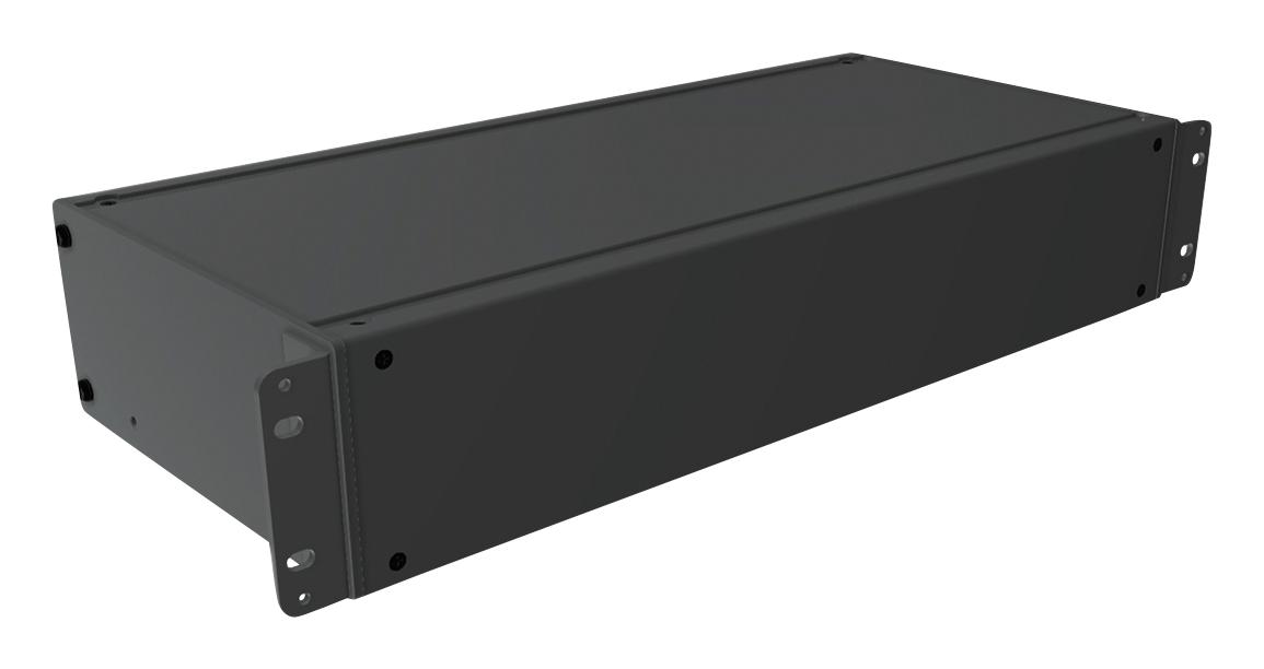 Hammond Rmcs19038Bk1 Rack Mount Cabinet, 2U, Alum, Black