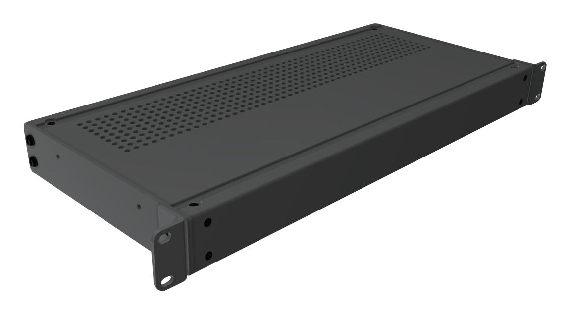 Hammond Rmcv19018Bk1 Rack Mount Cabinet, 1U, Alum, Black