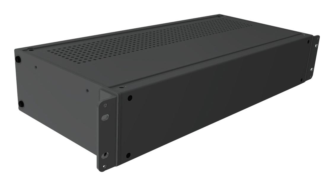 Hammond Rmcv19038Bk1 Rack Mount Cabinet, 2U, Alum, Black