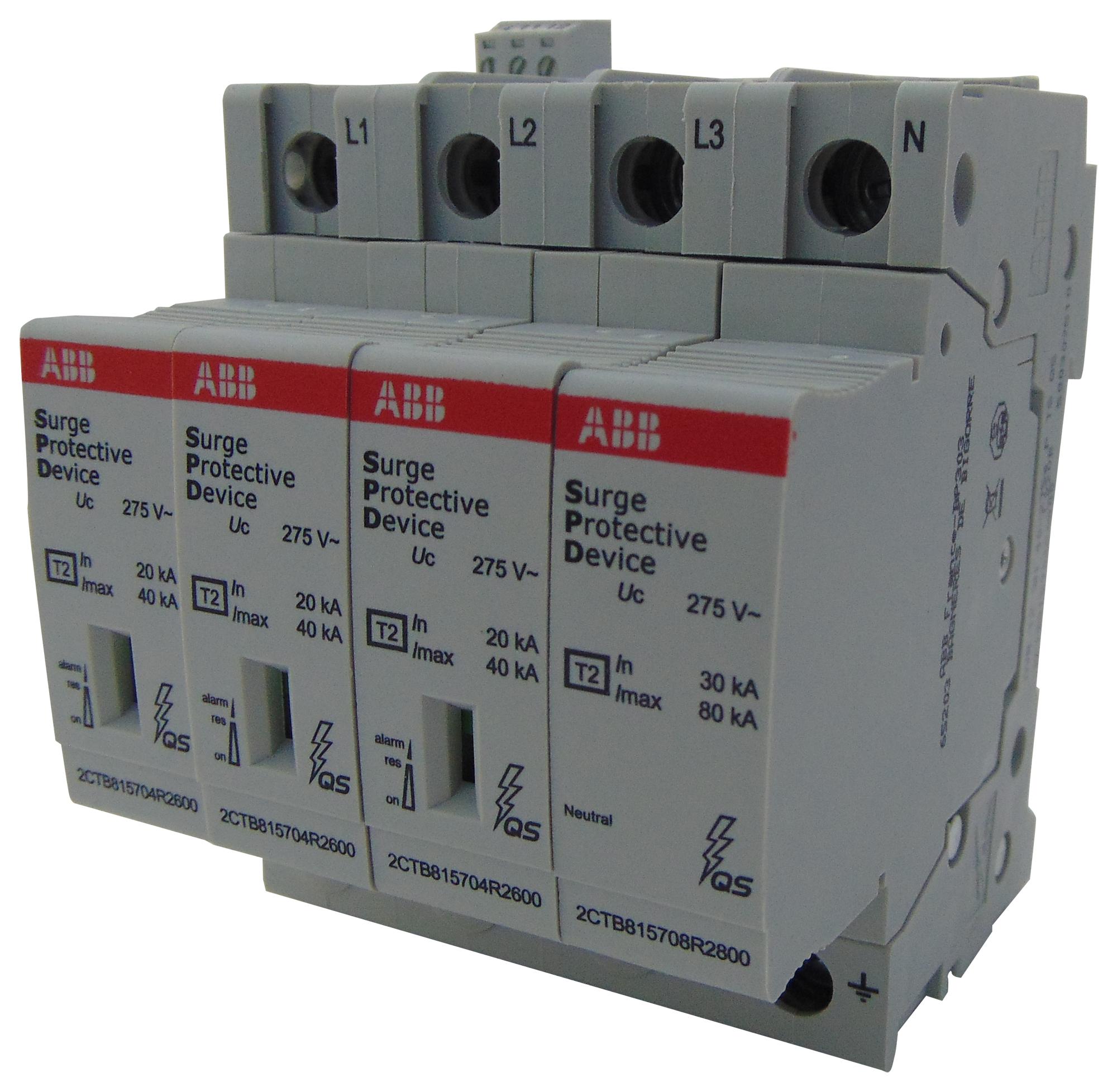 Abb - Soule 2Ctb815704R0800 Mains Surge Protector, 275Vac, Din Rail