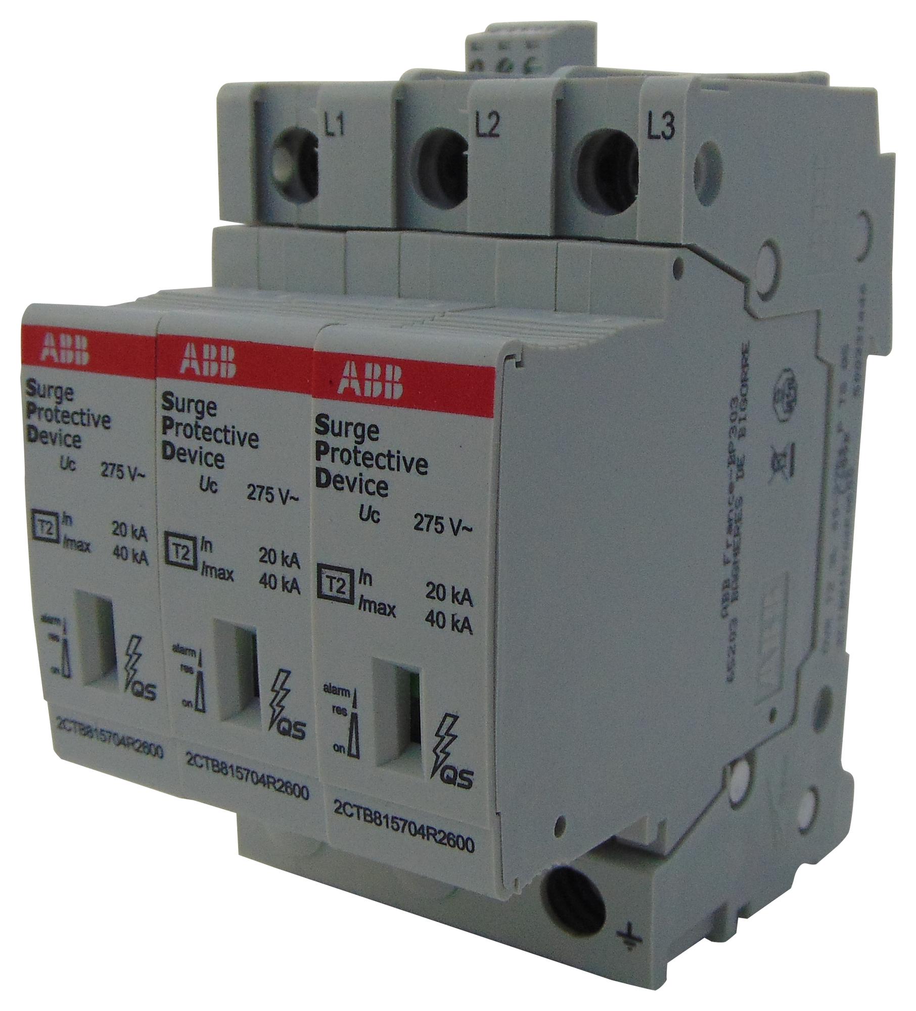 Abb - Soule 2Ctb815704R0600 Mains Surge Protector, 275Vac, Din Rail