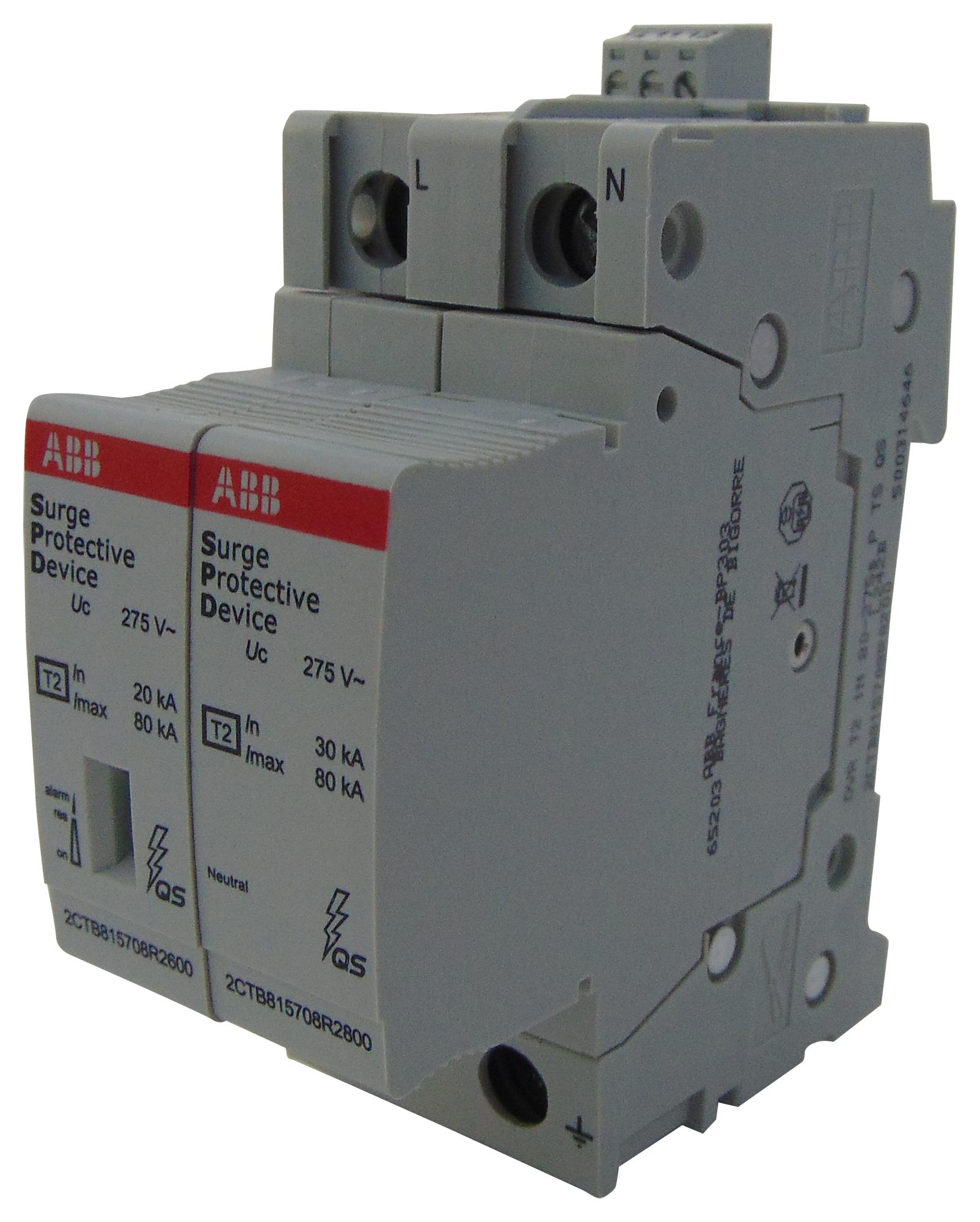 Abb - Soule 2Ctb815708R0200 Mains Surge Protector, 275Vac, Din Rail