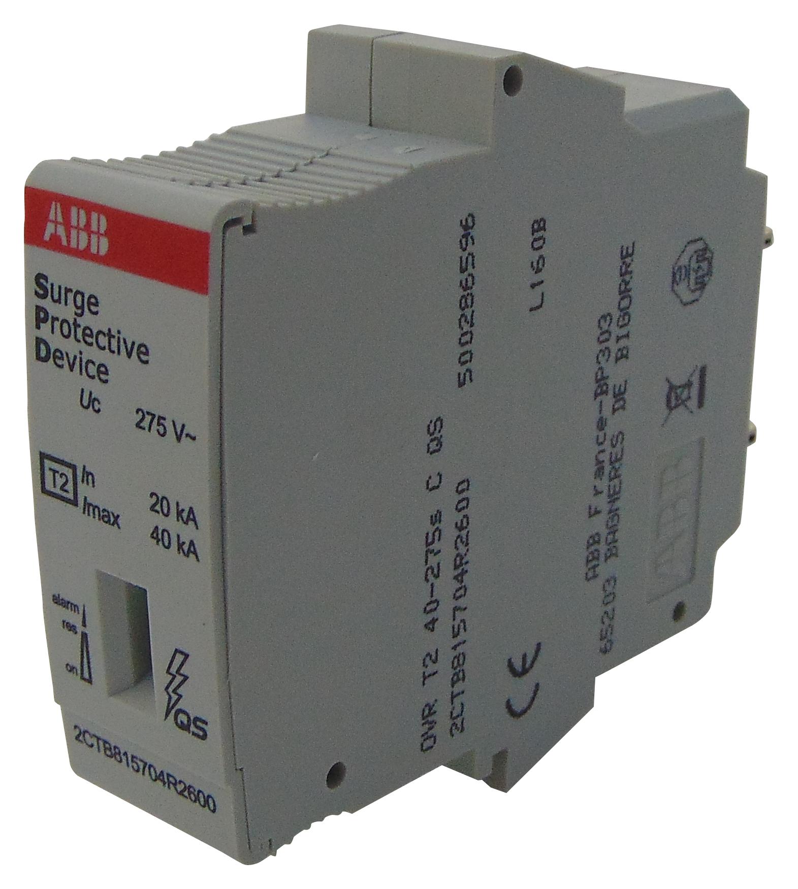 Abb - Soule 2Ctb815704R2600 Mains Surge Protector, 275Vac, Din Rail