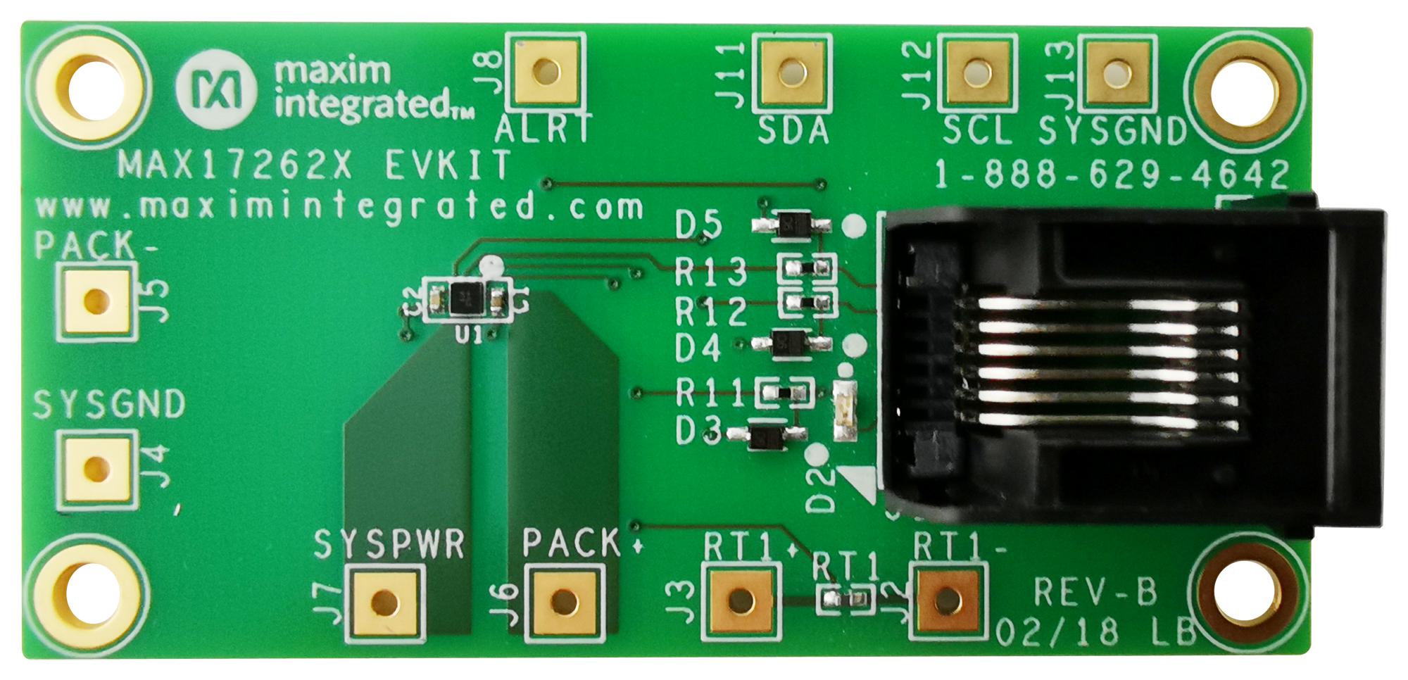 Analog Devices Max17262Xevkit# Eval Kit, Fuel-Gauge, Li-Ion Battery