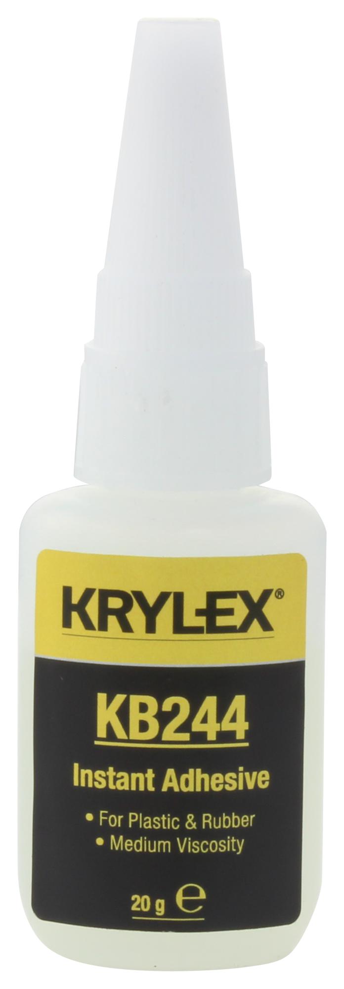 Krylex Kb244, 20G Adhesive, Cyanoacrylate, Bottle, 20G