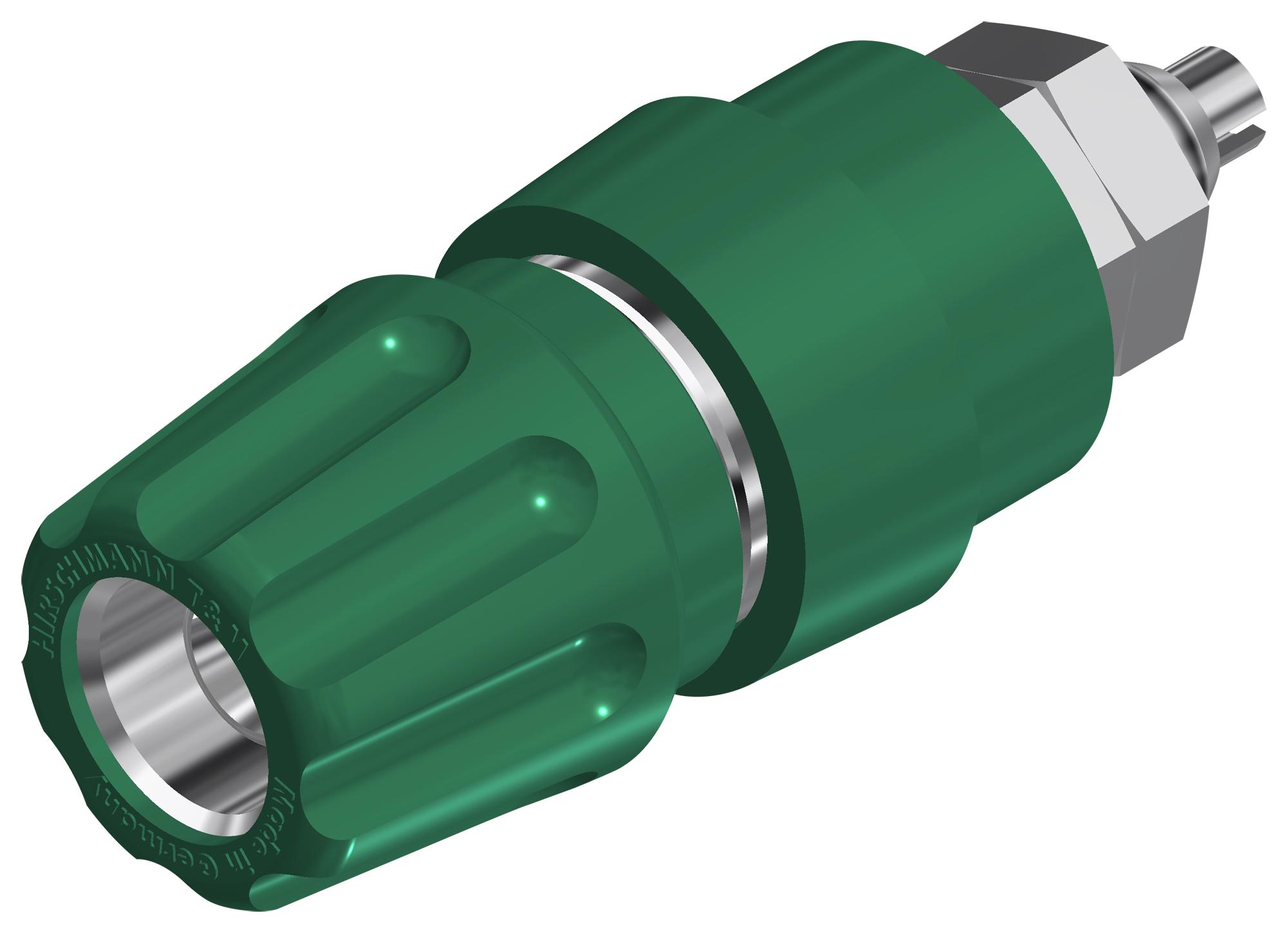 Hirschmann Test And Measurement 930136104 Binding Post, 63A, Panel, Grn