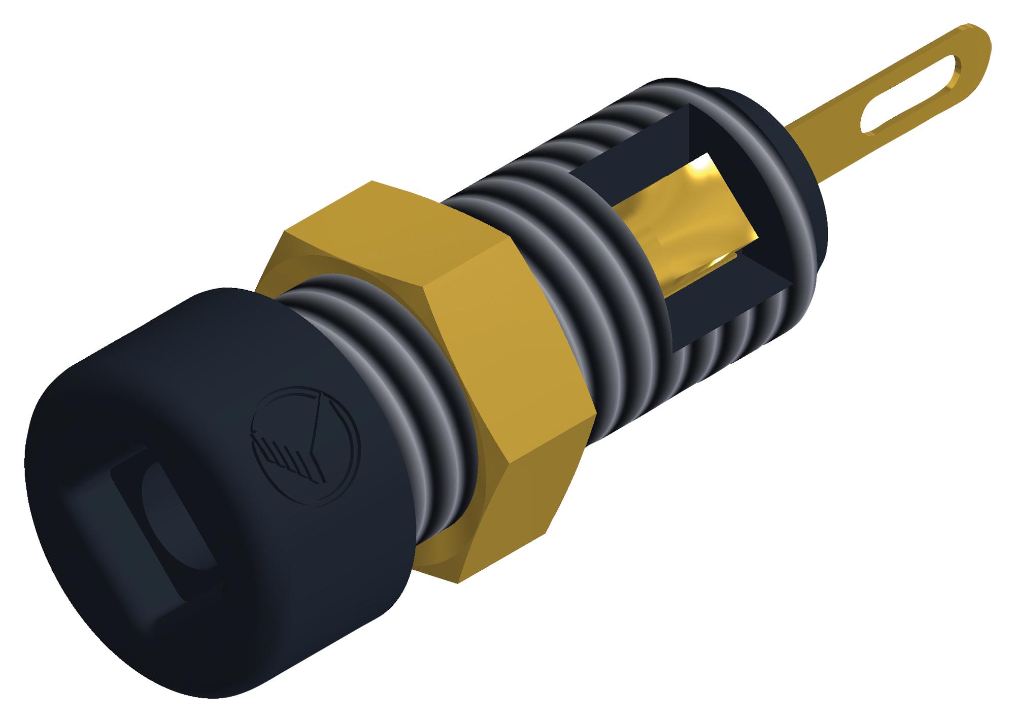 Hirschmann Test And Measurement 930308700 Conn, Banana, Socket, 6A, Solder, Blk