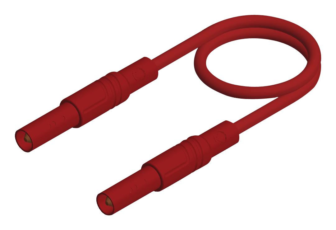 Hirschmann Test And Measurement 934071101 Test Lead, 4Mm Banana Plug, Red, 250Mm