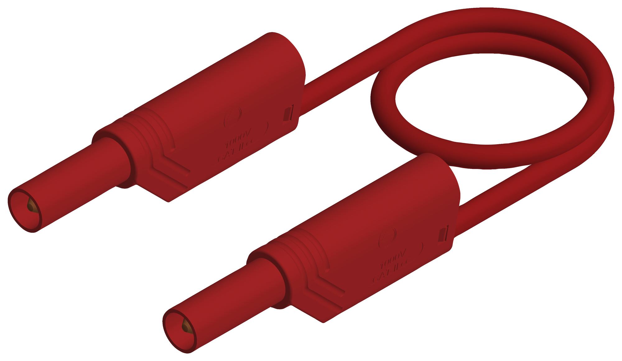 Hirschmann Test And Measurement 934169101 Test Lead, 4Mm Banana Plug, Red, 2M