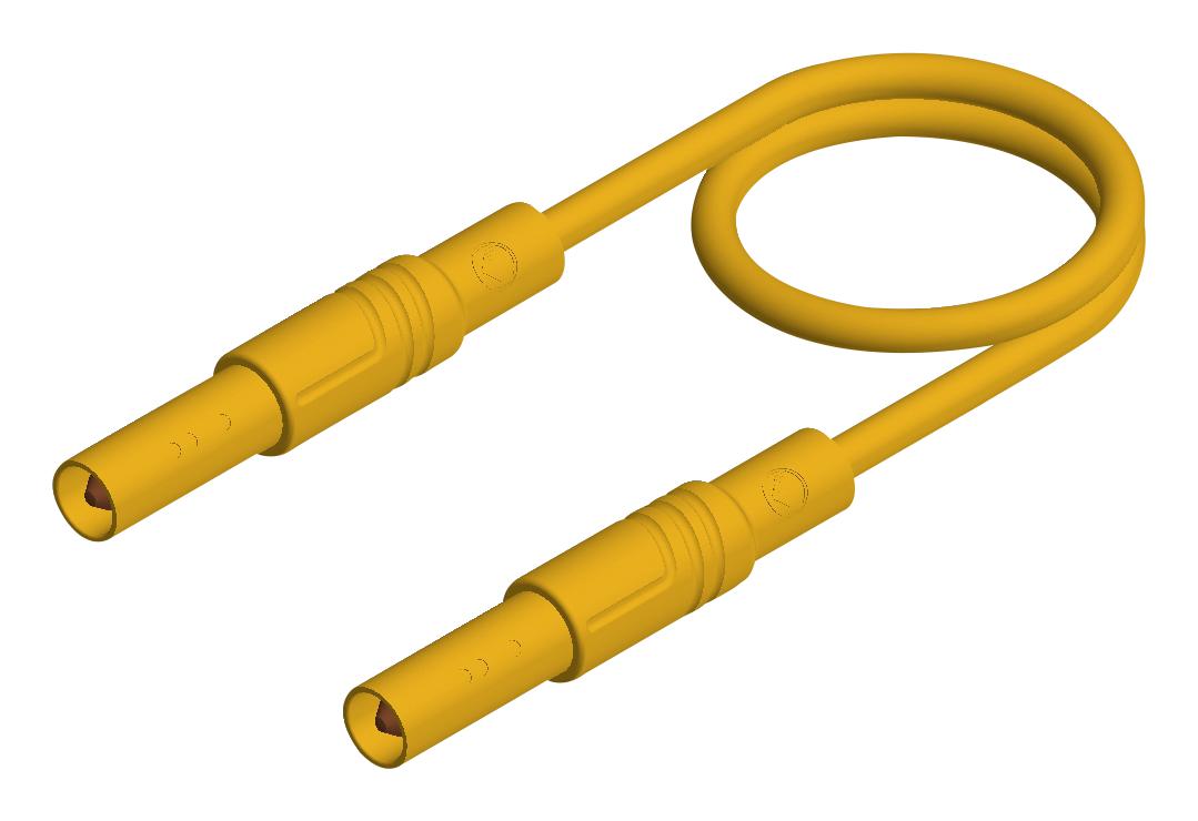 Hirschmann Test And Measurement 934176103 Test Lead, 4Mm Banana Plug, Yellow, 2M