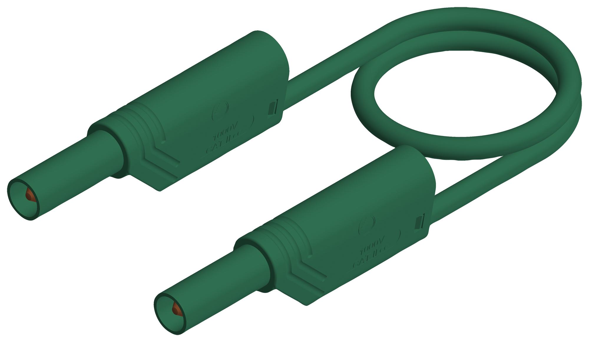 Hirschmann Test And Measurement 934195104 Test Lead, 4Mm Banana Plug, Green, 1M