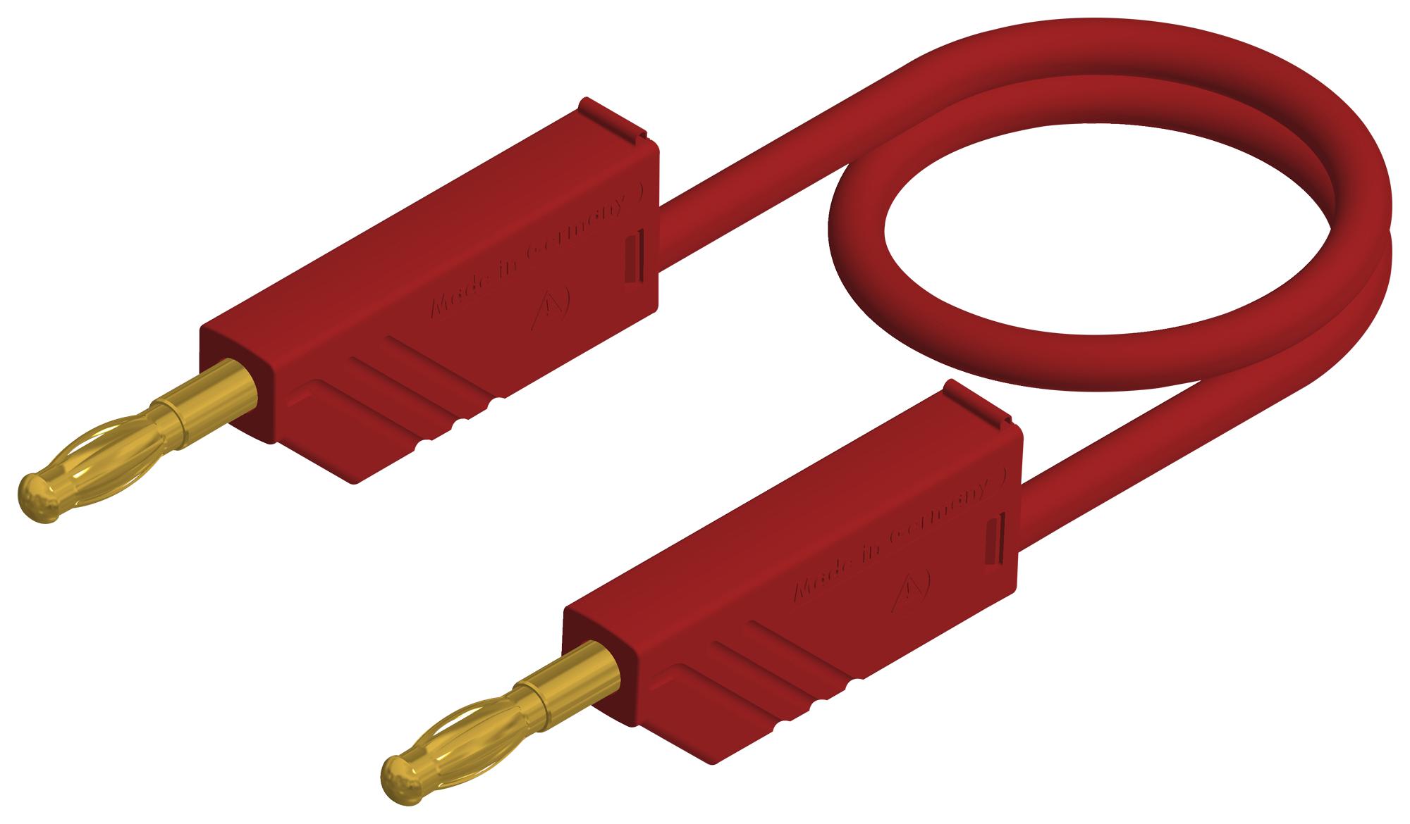 Hirschmann Test And Measurement 934507701 Test Lead, 4Mm Banana Plug, Red, 1.5M