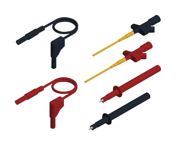 Hirschmann Test And Measurement 972341001 Test Lead/probe Kit, 6Pc, Red/black