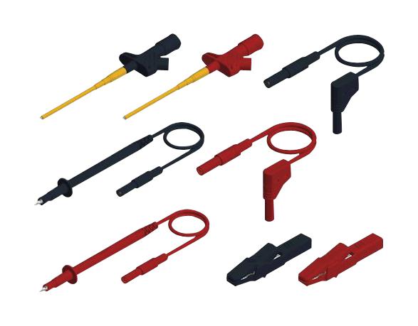 Hirschmann Test And Measurement 972342001 Test Lead/probe Kit, 8Pc, Red/black