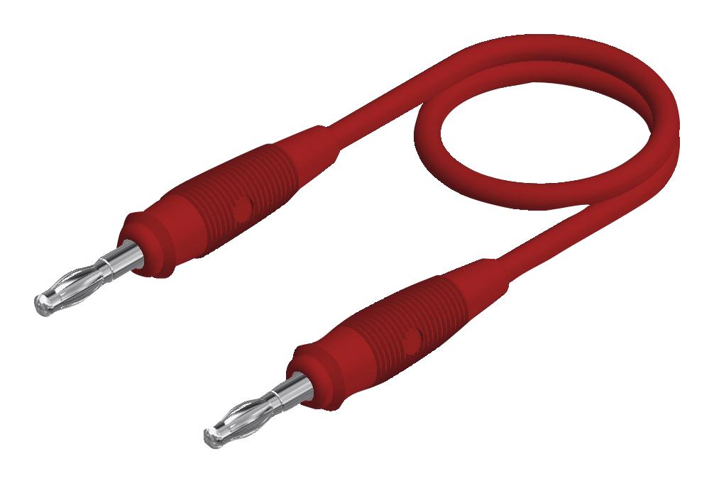 Hirschmann Test And Measurement 973388101 Test Lead, 4Mm Banana Plug, Red, 1M