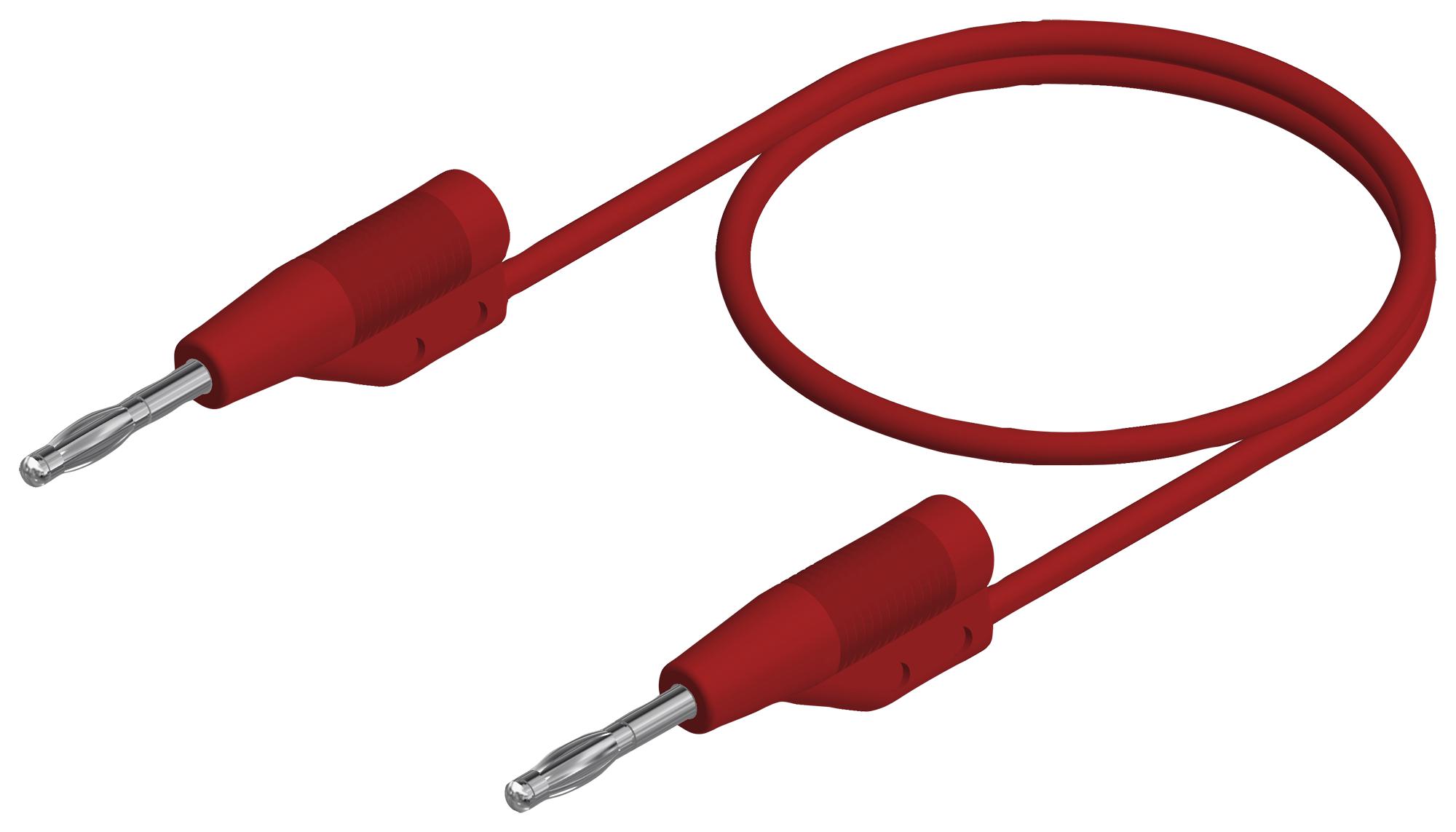 Hirschmann Test And Measurement 938110101 Test Lead, 2Mm Banana Plug, Red, 100Mm