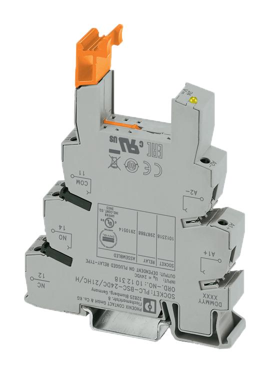 Phoenix Contact 1012318 Relay Socket, 24V, Din Rail