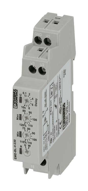 Phoenix Contact 2903523 Voltage Monitoring Relay, Spdt, Din Rail