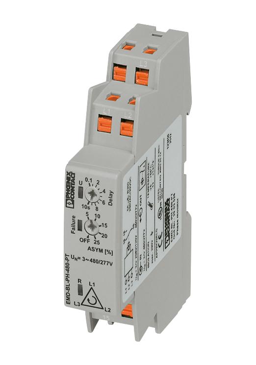 Phoenix Contact 2903528 Phase Monitoring Relay, 3-Ph, Spdt, 519V