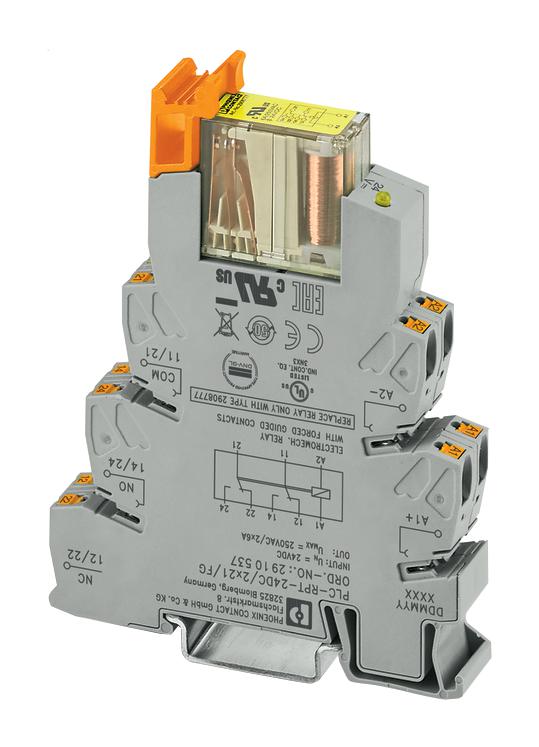 Phoenix Contact 2910537 Relay Module, Dpdt, 6A, 24Vdc, Din Rail