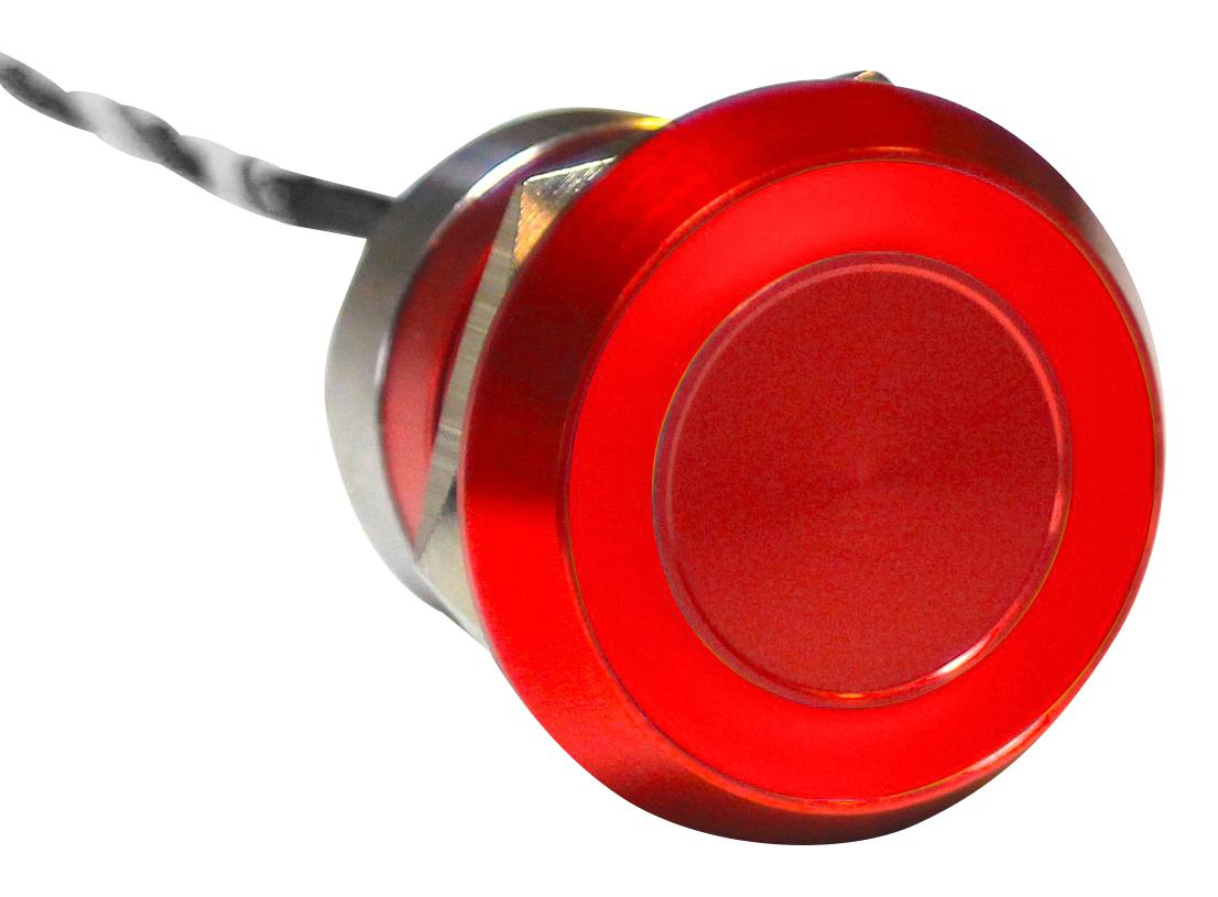 Bulgin Limited Mc22Lcrrg Capacitive Sw, Dpdt, 0.01A, 12V, Grn/red