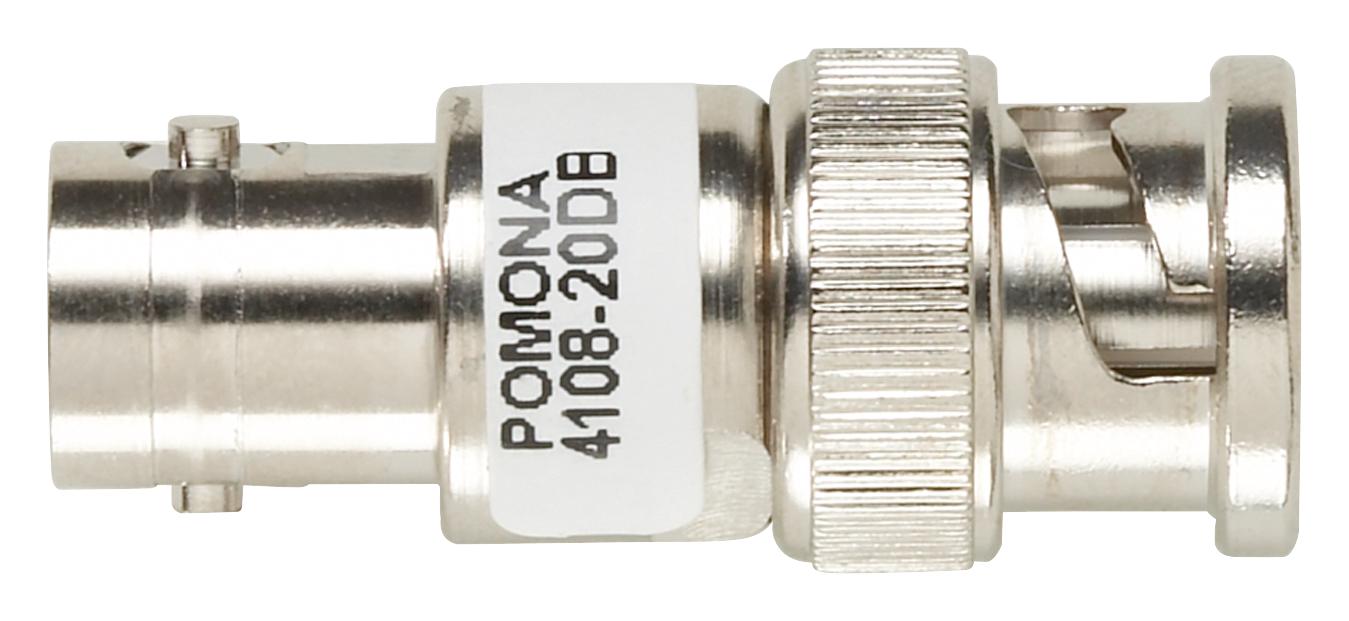 Pomona 4108-20Db Attenuator, Bnc Plug-Jack, 50 Ohm