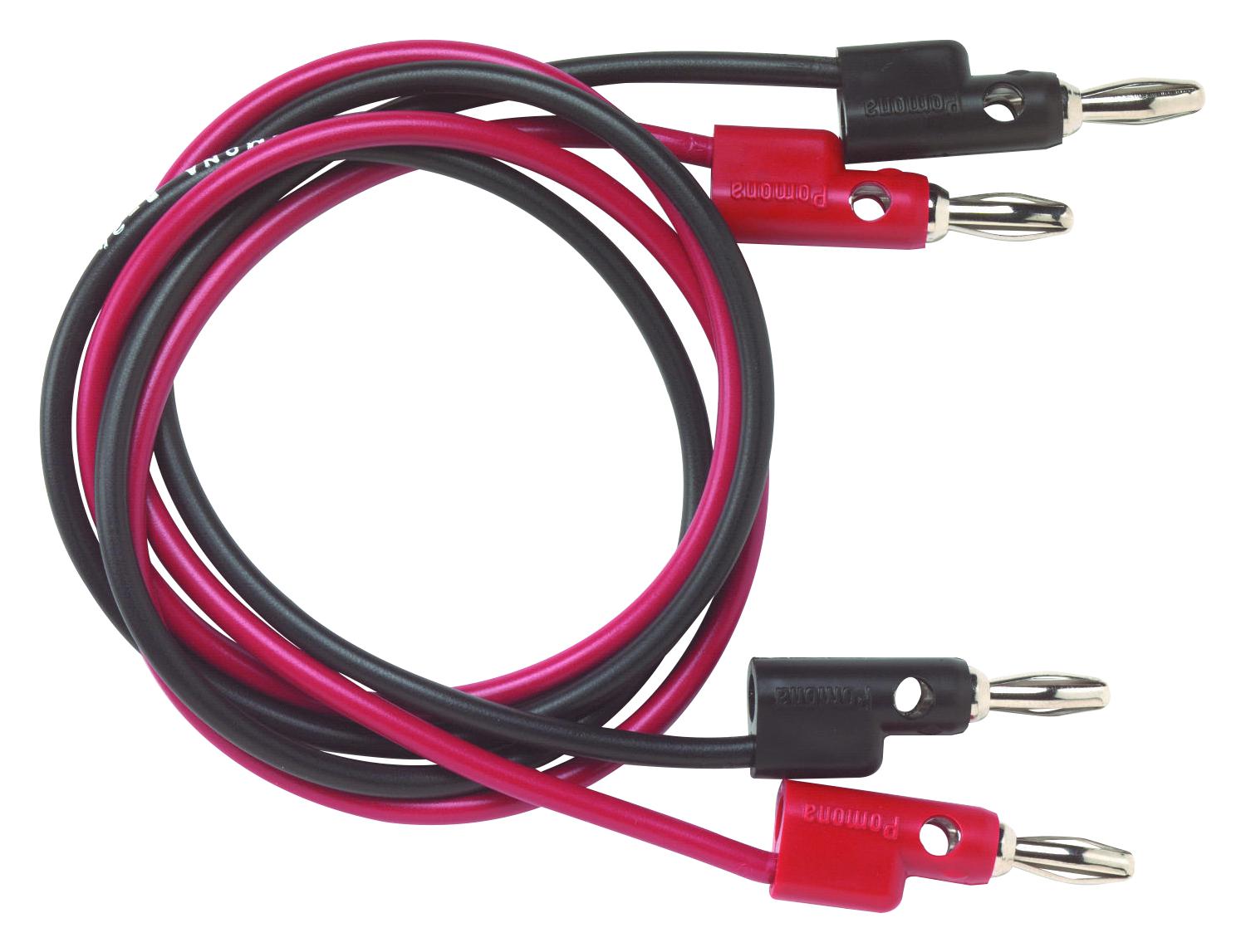 Pomona B-36-02 Stack-Up Banana Plug-Plug, 15A, Blk/red