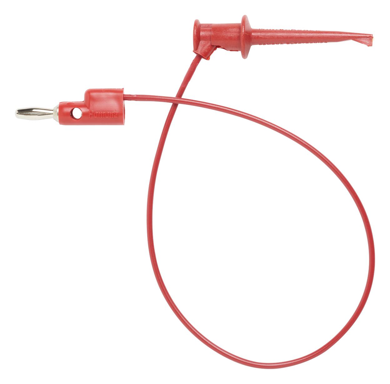 Pomona 3782-24-2 Hook Clip-Stackable Banana Plug, Red