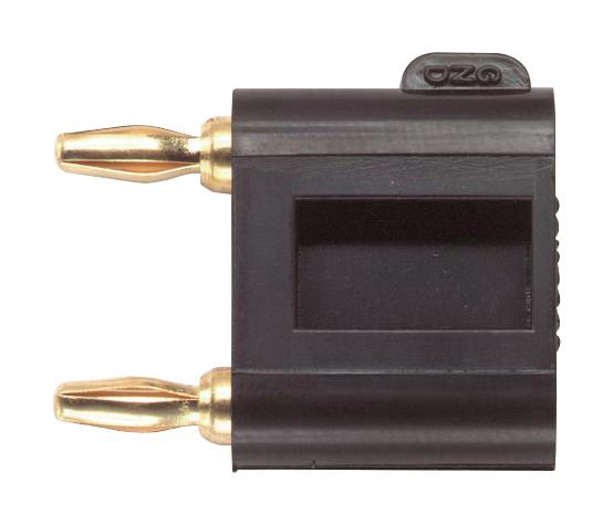 Pomona 2244-0 Miniature Double Banana Plug, 5A, Blk