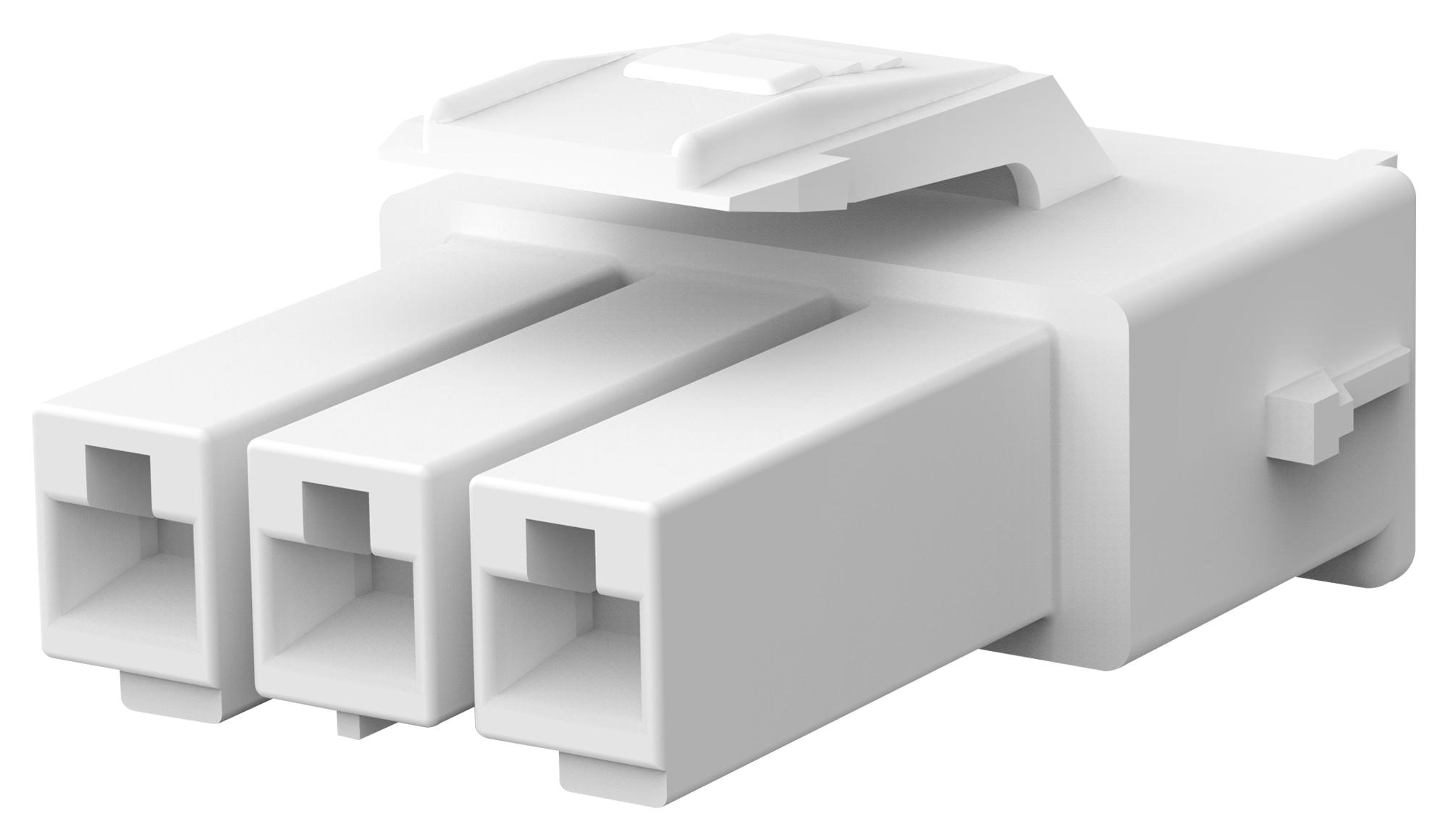 Te Connectivity 368571-1 Plug Housing, 3Pos, Pa 66, Natural