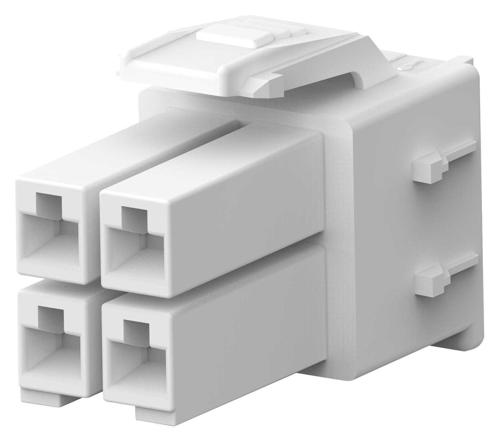 Te Connectivity 1-368575-1 Plug Housing, 4Pos, Pa 66, Natural