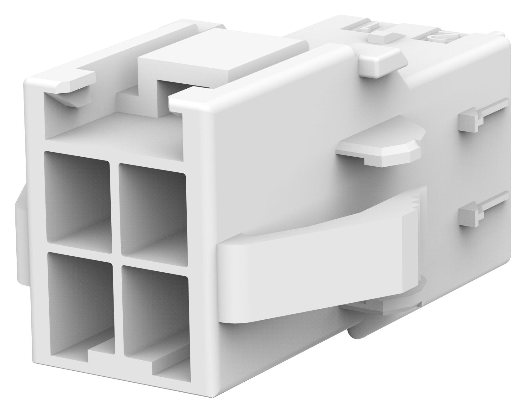 Te Connectivity 1-368589-1 Rcpt Housing, 4Pos, Pa 66, Natural