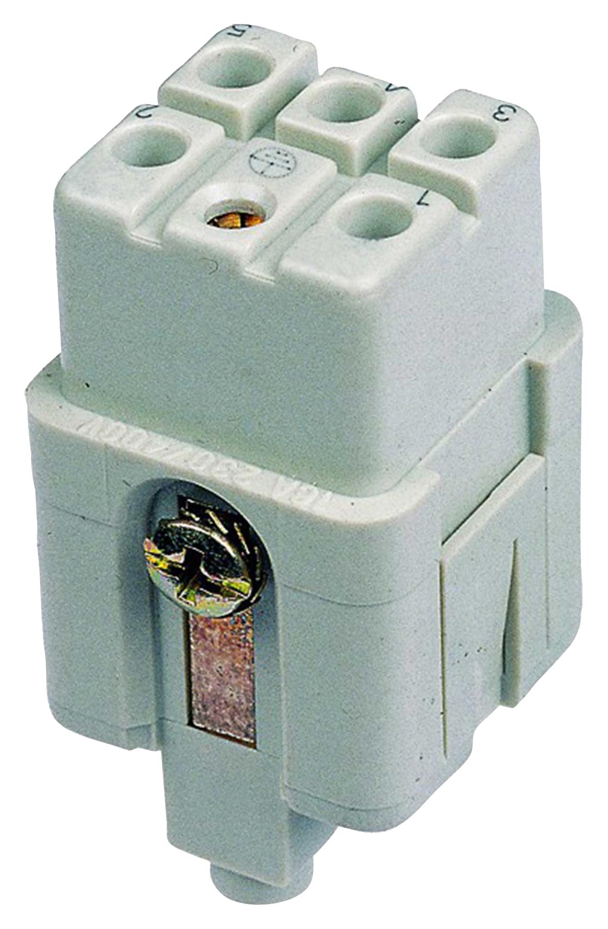 Te Connectivity T2080052201-000 Heavy Duty Insert, Rcpt, 5, 12Awg