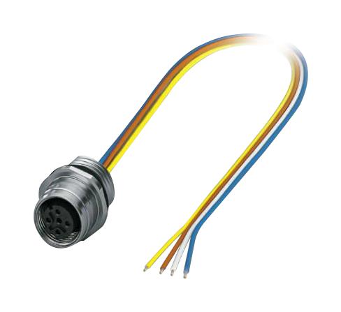 Phoenix Contact 1027686 Sensor Cord, 4P M12 Rcpt-Free End, 500Mm