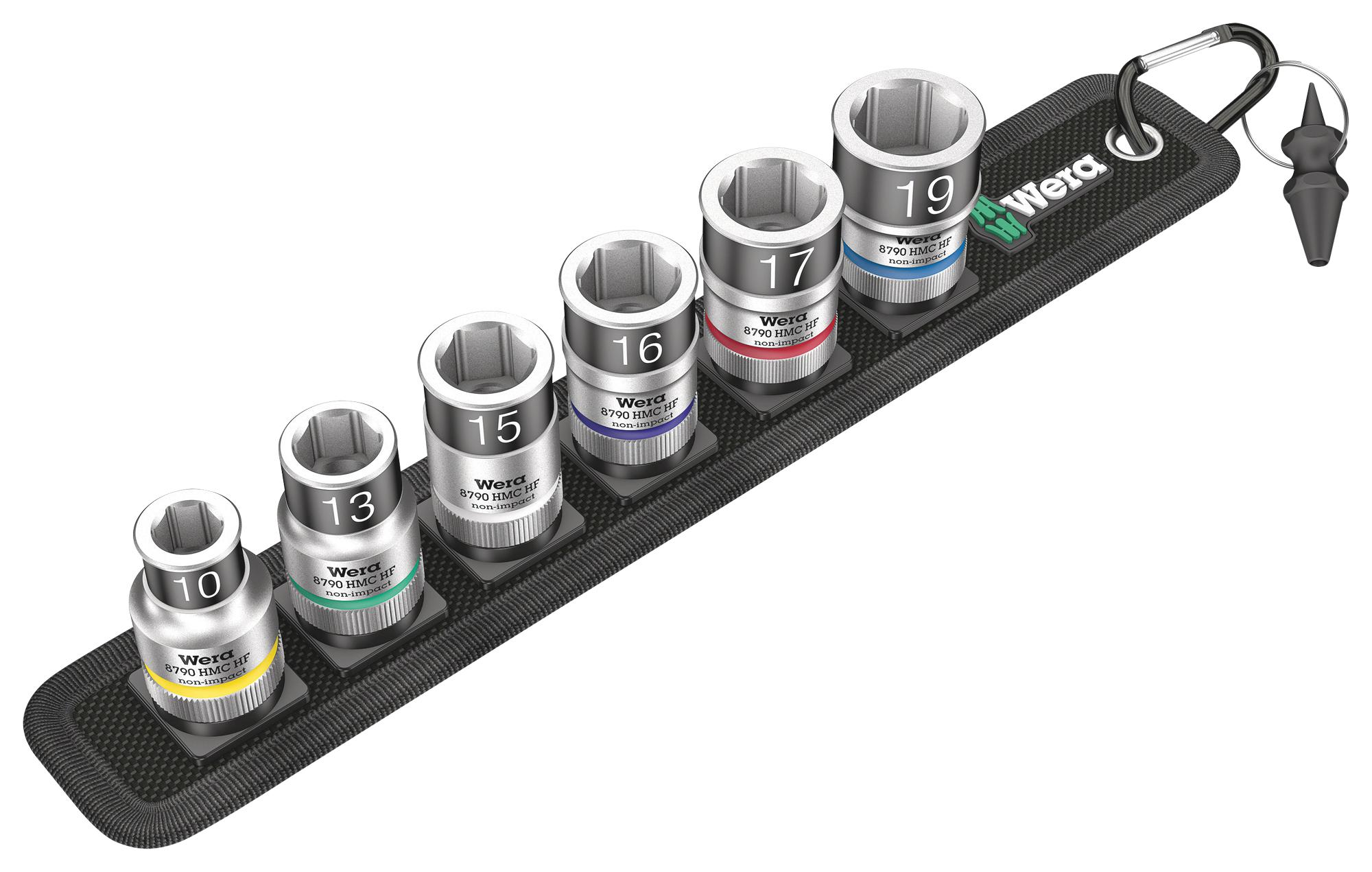 Wera 05003995001 Hex Socket Set W/belt & Strip, 7Pc