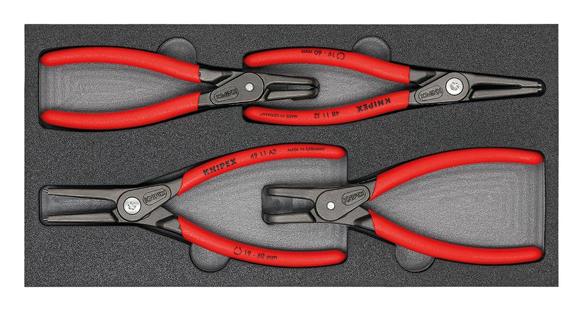 Knipex 00 20 01 V09 Precision Circlip Plier Set, 4Pc